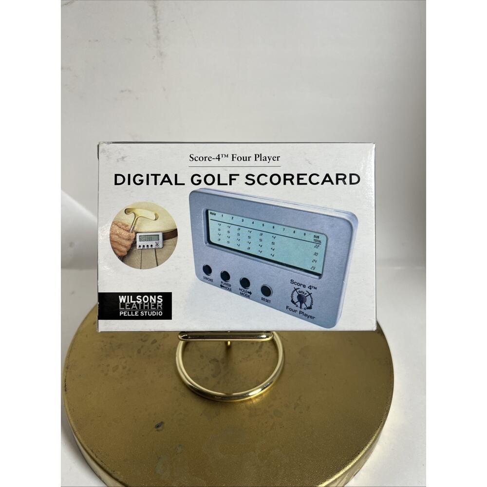Score 4 Player Digital Golf ScoreCard Perfect Solutions Belt Bag Clip On